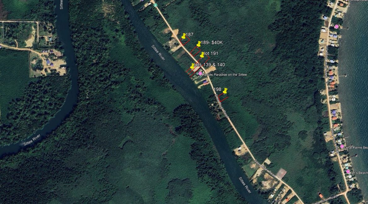 Building River View lots on Marina Road